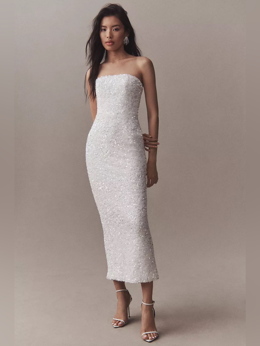 Helsi Leslie Strapless Sequin Dress L